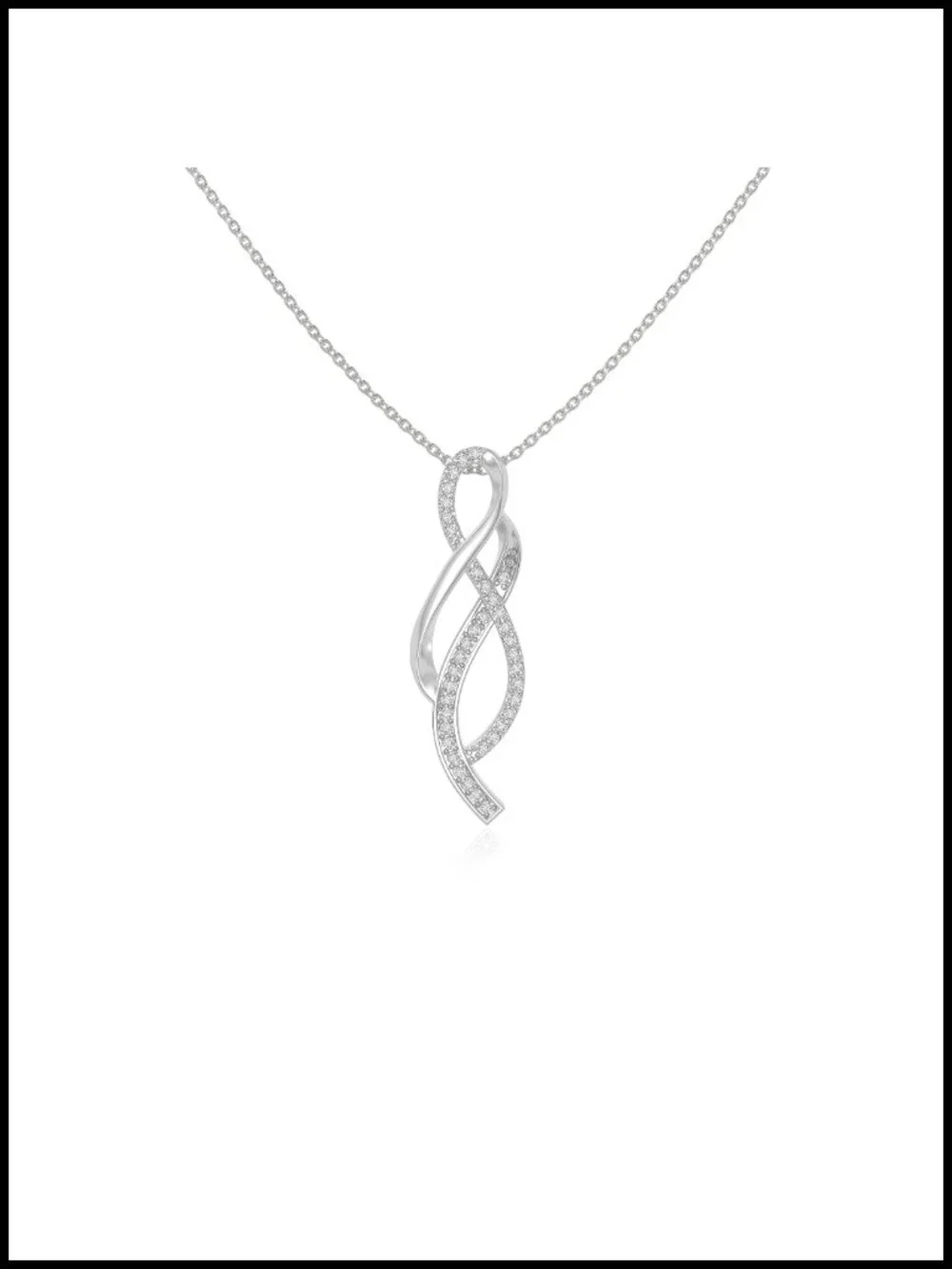 Infinity Design Pendant Necklace in Silver/Rose Gold Vermeil, Ruby Birthstone